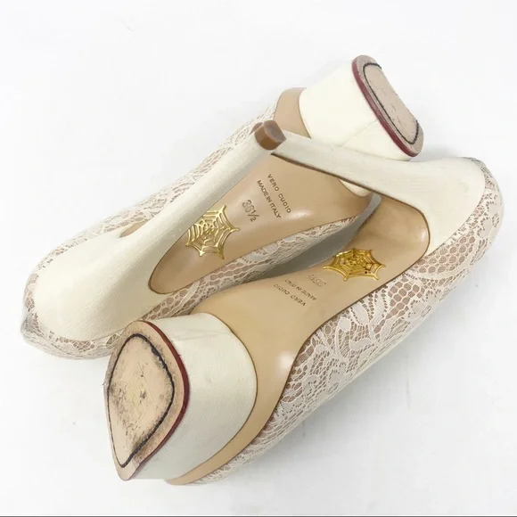 Charlotte Olympia Polly Pumps Lace Platform 6.5 - Picture 6 of 16